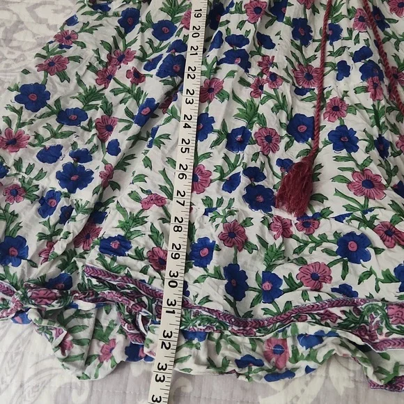 Pretty cotton floral tunic top or mini dress in very good condition! - Picture 6 of 8